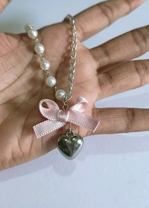 Coquette Y2k Ribbon Bow Necklace
