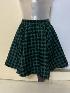 Korean Green Polka Dot Skirt