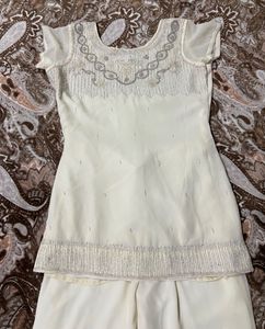 Elegant Embroidered Palazzo Suit