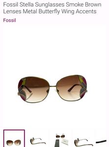 FOSSIL Stella Sunglasses Butterfly Design