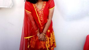 Elegant Red &amp; Gold Kurta Set