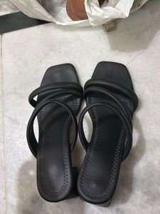 Black Block Heel Sandals