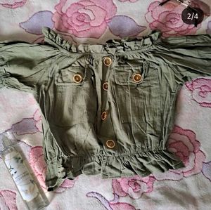 Dark Green Top ( It can be wore overshoulder too)