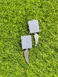 Denim Earrings