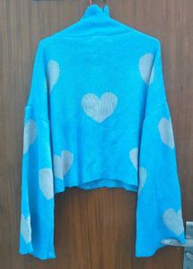 SHEIN Blue Heart Cardigan