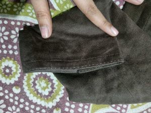 Brown Faux Suede Jacket 🧥😍