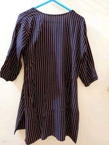 Striped Black Kurti
