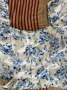 SHEIN WHITE &amp; BLUE TOP