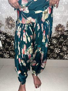 satin crepe suit salwar 01 time used only