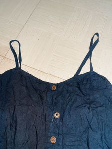 “navy Button-Down Dress”