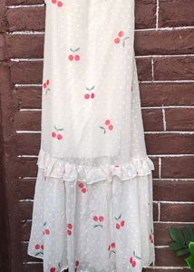 Cherry Mesh Maxi Dress
