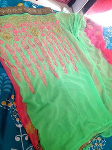 Fancy saree Half and Hal