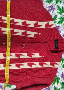 pink Patterned Cardigan