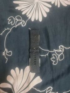 Black Leather Watch Band