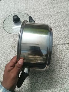 Steel Bhagwana With Glass