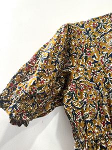 Boho Print Tiered Midi Dress (Size S)