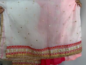 white bridal embroided saree with blouse unstitch