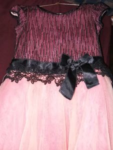 Elegant Blue and pink Dress