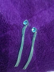 Sparkling Silver Tassel Earrings