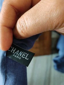 Chanel Elegant Blue Scarf