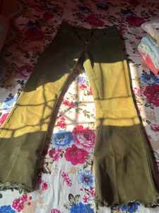 Olive green jeans