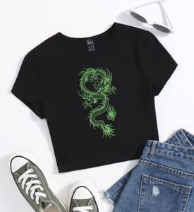 Black Dragon Cropped Top
