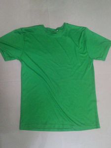 Green Crew Neck T-Shirt Jersey Material