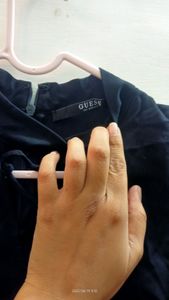 Guess Collared Black Top
