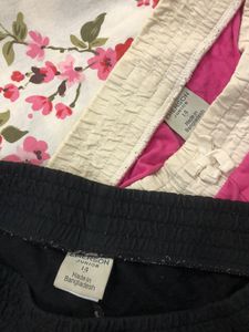 Black And Pink Shorts For Girls Waist 28 Incjes