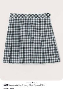 H&M Plaid Pleated Mini Skirt