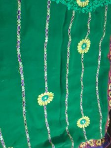 Green Floral Saree