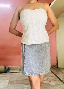 Women Denim Mini Skirt