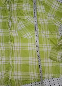 Green Plaid Flannel Shirt