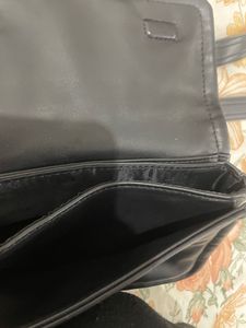 ZARA LEATHER Black Crossbody Bag