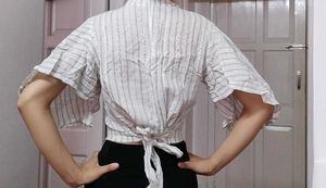 Eyelet Sleeve Blouse