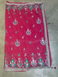 Half Net Saree