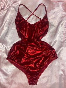 Red Metallic 🥀Bodysuit/Swimsuit Sexy💋❤️‍🔥