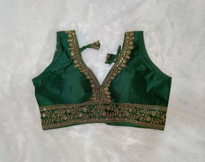 Green South Silk Blouse