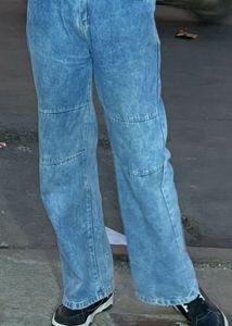 Acid Wash Wide Leg Jeans