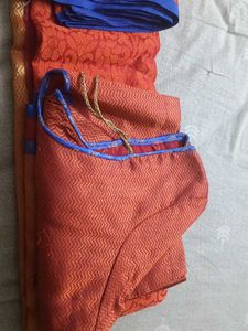 Elegant Red Banarasi Saree with xxl blouse