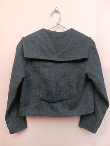 Korean grey crop blazer (UNUSED)