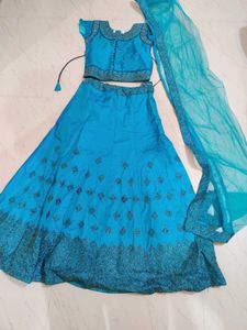 Elegant Sea Green Embroidered Lehenga Set