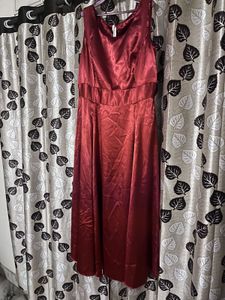 Rust Satin Gown