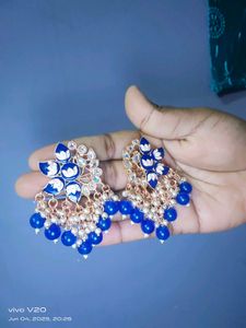 Statement Blue Beaded Necklace