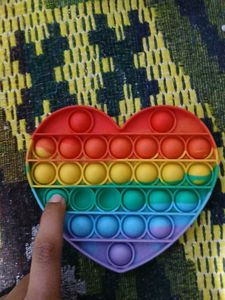 Rainbow Heart Pop It Toy