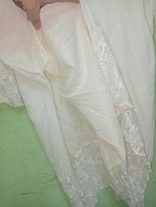 White Colour Kurta Set With Bandni Dupatta