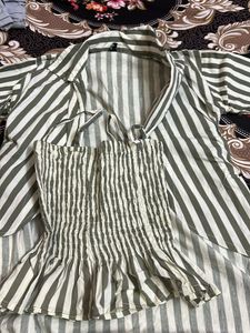Striped Smocked Tank Top