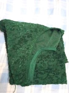 New Green velvet patterned blouse, L size