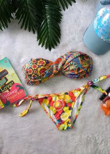 Tube Criss-cross Padded Bikini Set 👙