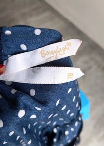 Navy Polka Dot Mini Skirt